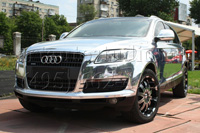 Audi Q7 стайлинг серебряной хром плёнкой