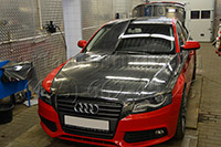 Audi стайлинг чёрной хром плёнкой