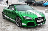 Audi TT RS стайлинг зелёной хром плёнкой