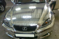 Lexus стайлинг зеркальной серебряной плёнкой