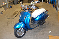 Мотоцикл - стайлинг плёнкой синий металлик