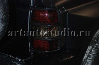 Mitsubishi Pajero стайлинг чёрной матовой плёнкой
