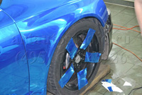 Audi RS6 стайлинг синей зеркальной плёнкой